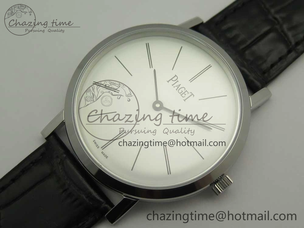 Altiplano SS BBR Best Edition White Dial on Black Leather Strap A430P