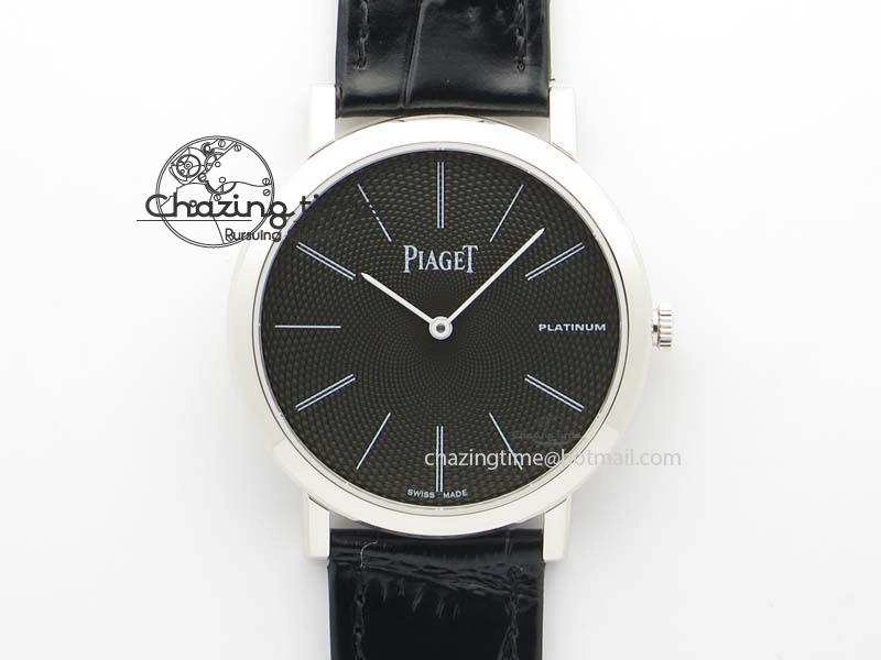 Altiplano SS UT Best Edition Black Textured Dial On Black Leather Strap