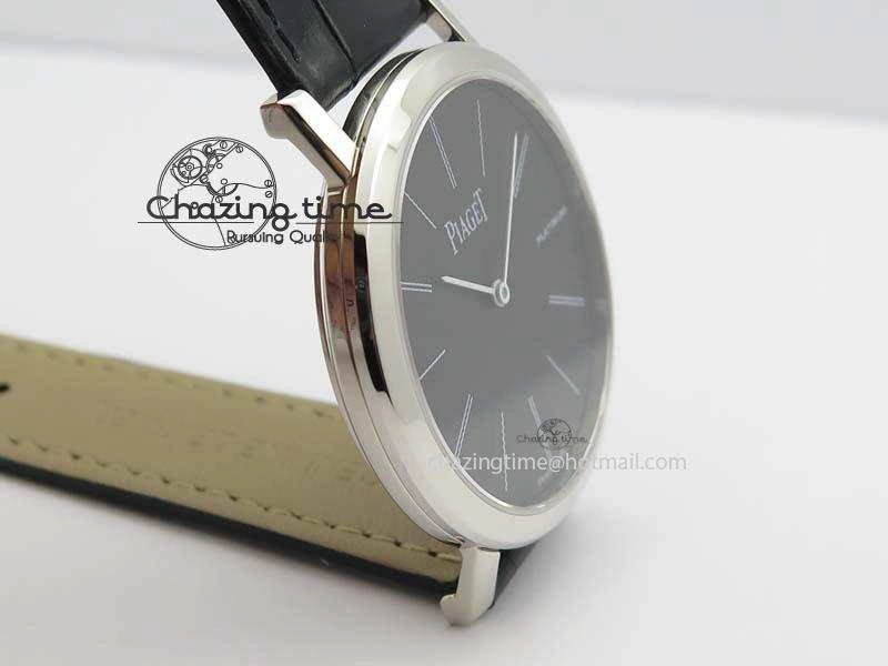 Altiplano SS UT Best Edition Black Textured Dial On Black Leather Strap