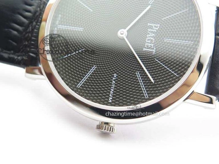 Altiplano SS UT Best Edition Black Textured Dial On Black Leather Strap