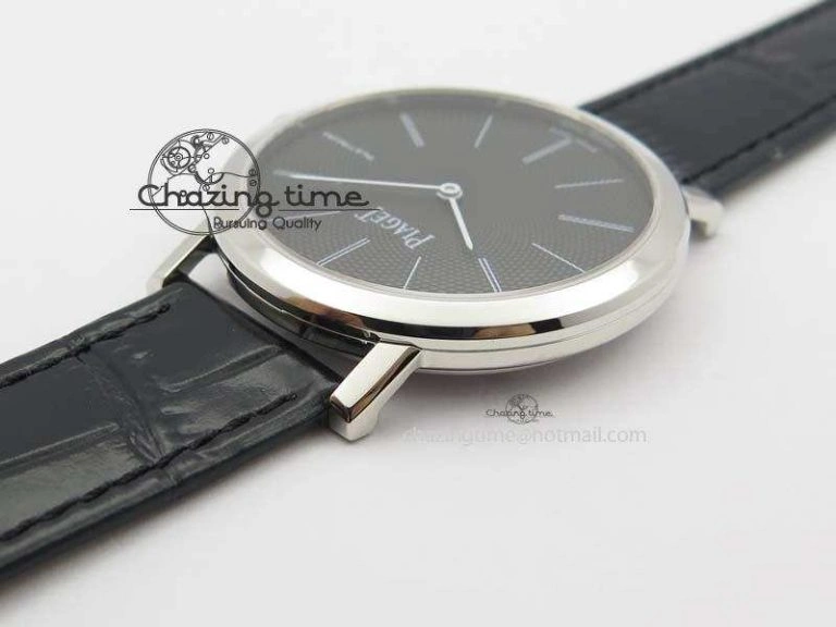 Altiplano SS UT Best Edition Black Textured Dial On Black Leather Strap