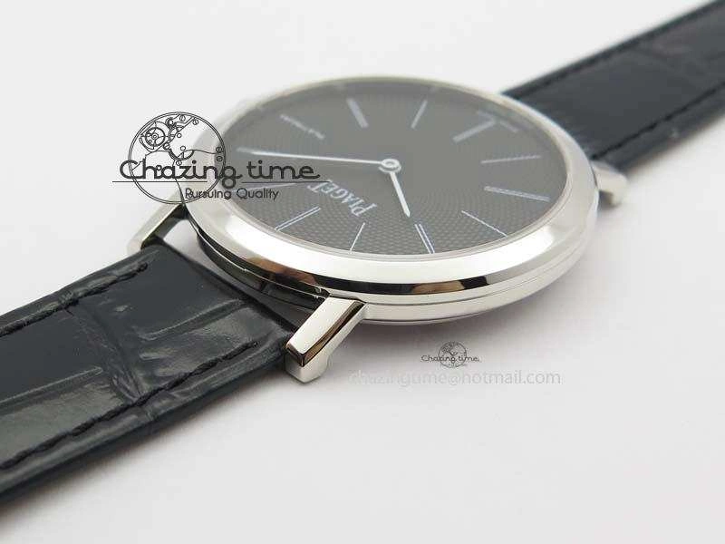 Altiplano SS UT Best Edition Black Textured Dial On Black Leather Strap