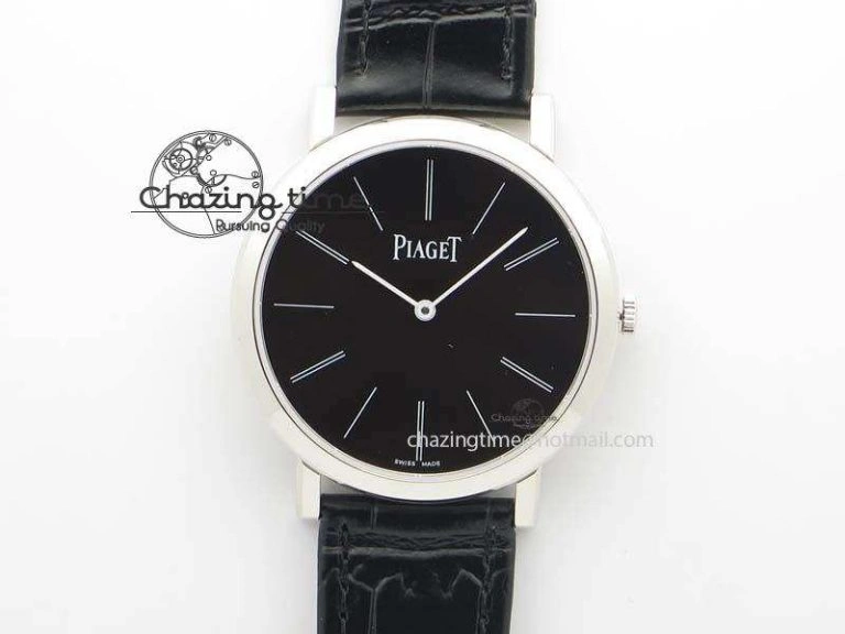 Altiplano SS UT Best Edition Black Textured Dial On Black Leather Strap