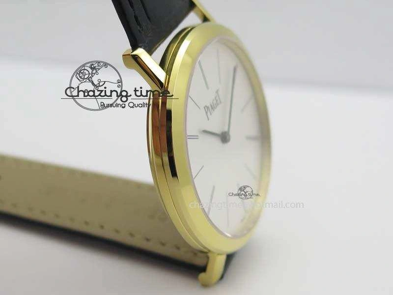 Altiplano YG UT Best Edition White Dial On Black Leather Strap