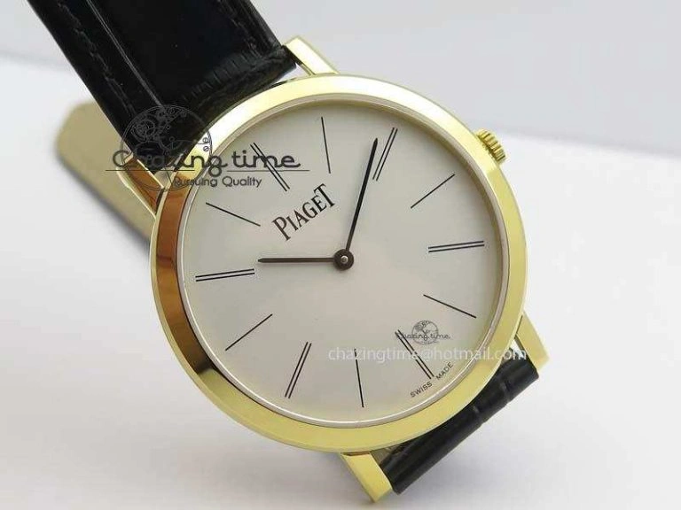 Altiplano YG UT Best Edition White Dial On Black Leather Strap