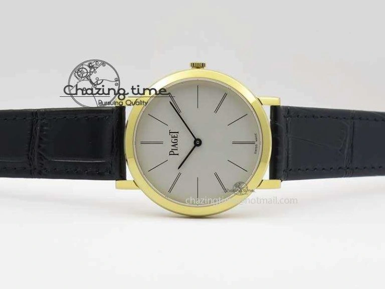 Altiplano YG UT Best Edition White Dial On Black Leather Strap