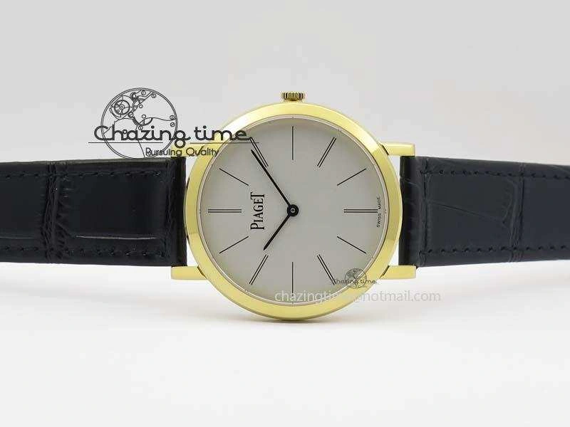 Altiplano YG UT Best Edition White Dial On Black Leather Strap