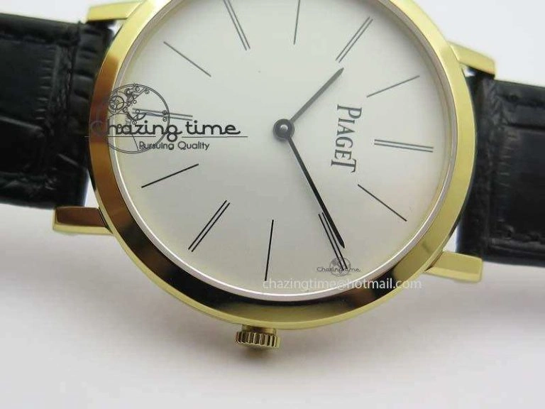 Altiplano YG UT Best Edition White Dial On Black Leather Strap
