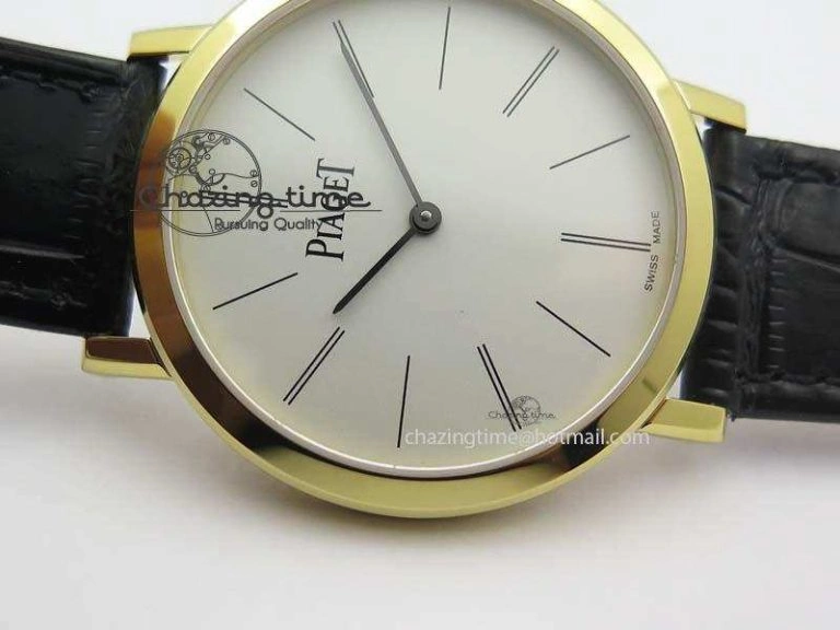 Altiplano YG UT Best Edition White Dial On Black Leather Strap