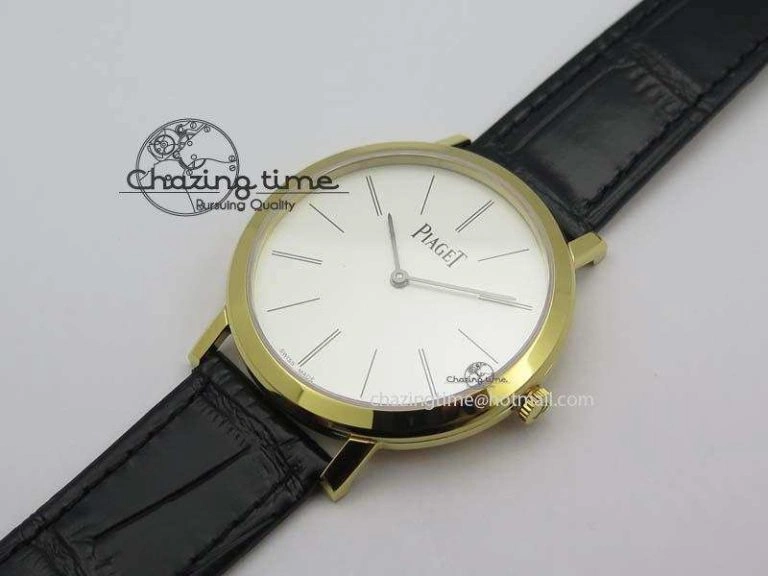 Altiplano YG UT Best Edition White Dial On Black Leather Strap