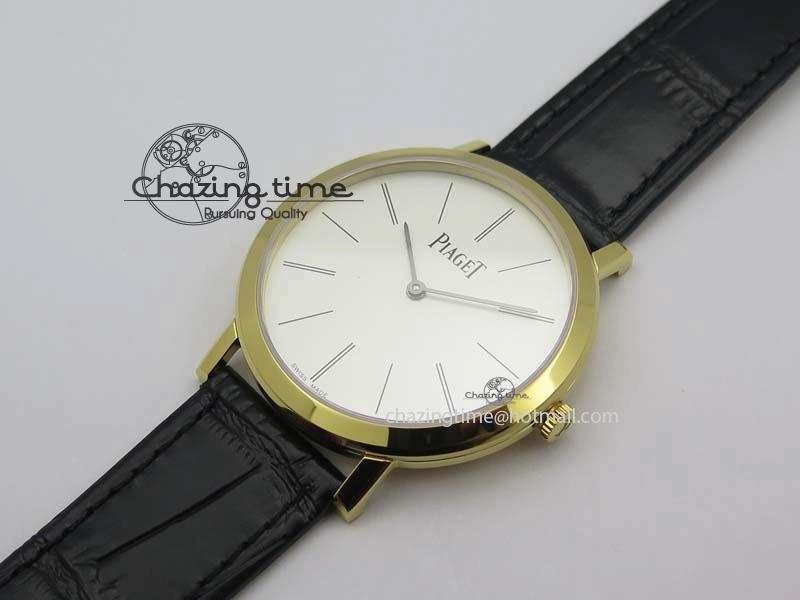 Altiplano YG UT Best Edition White Dial On Black Leather Strap