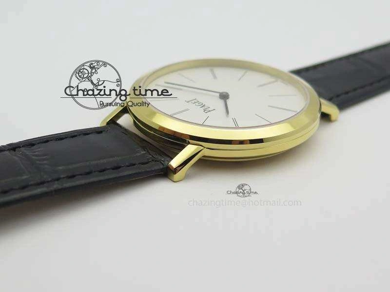 Altiplano YG UT Best Edition White Dial On Black Leather Strap