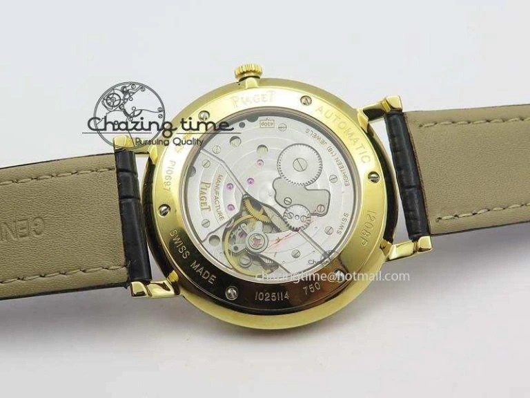 Altiplano YG UT Best Edition White Dial On Black Leather Strap