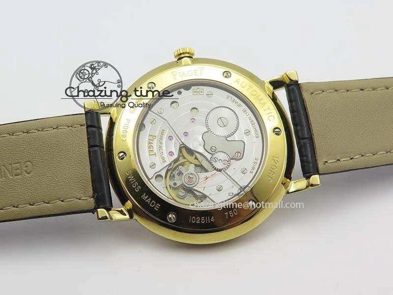 Altiplano YG UT Best Edition White Dial On Black Leather Strap