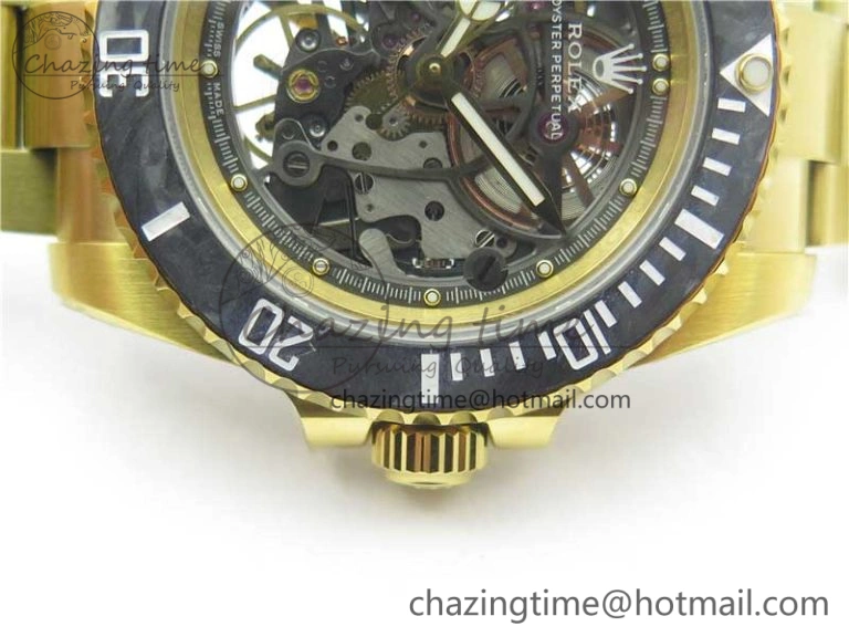 Andrea Pirlo Project Skeleton Submariner YG VRF Best Edition on YG Bracelet SA3130