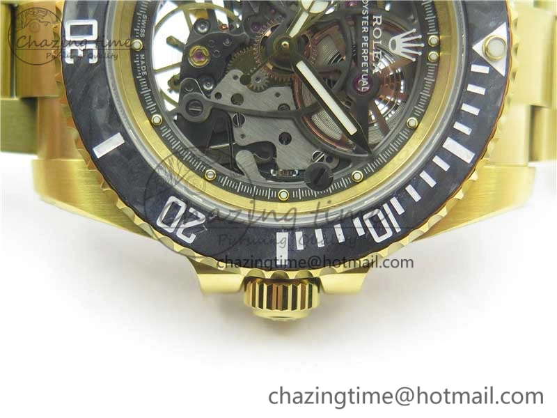 Andrea Pirlo Project Skeleton Submariner YG VRF Best Edition on YG Bracelet SA3130