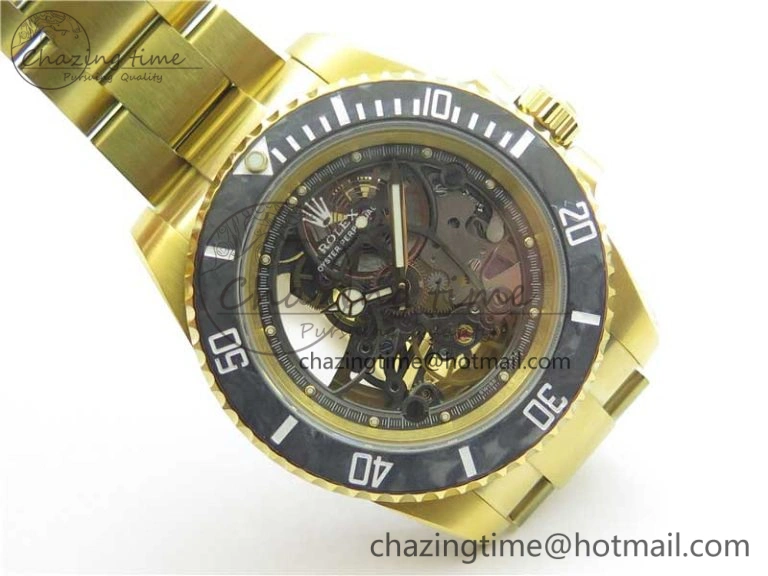 Andrea Pirlo Project Skeleton Submariner YG VRF Best Edition on YG Bracelet SA3130