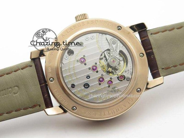 Anniversary Langematik MK Best Edition RG White Dial Sec@6 On Brown Leather Strap A88275