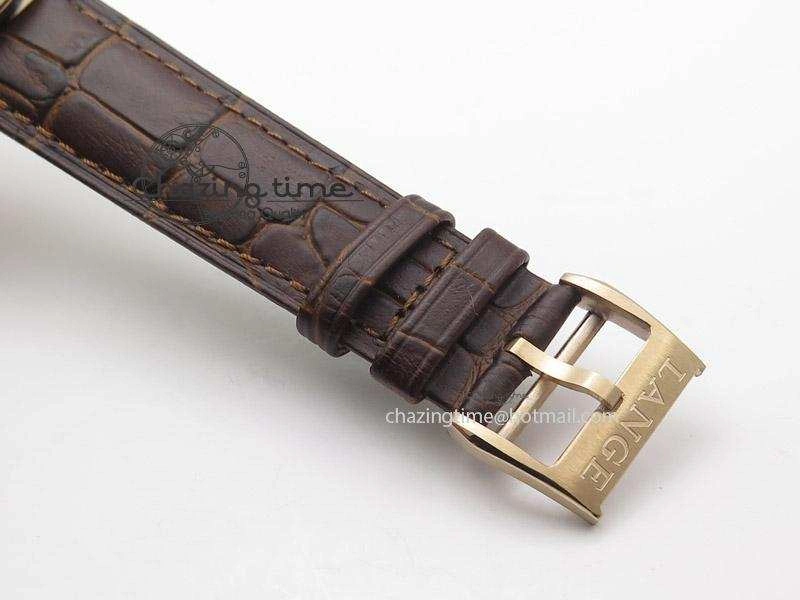 Anniversary Langematik MK Best Edition RG White Dial Sec@6 On Brown Leather Strap A88275