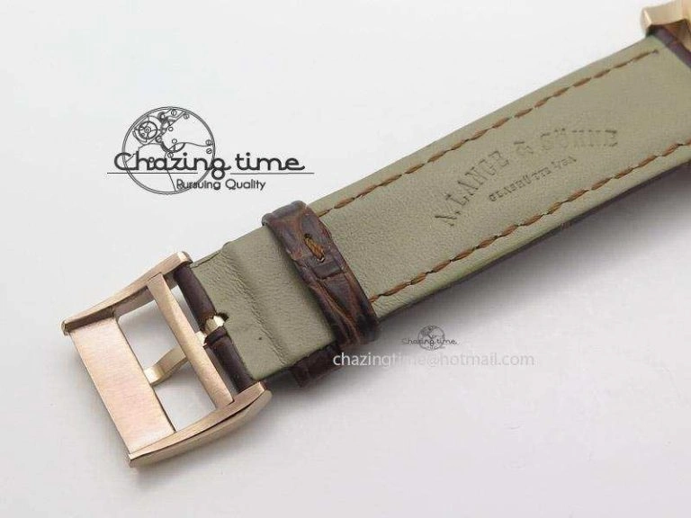 Anniversary Langematik MK Best Edition RG White Dial Sec@6 On Brown Leather Strap A88275