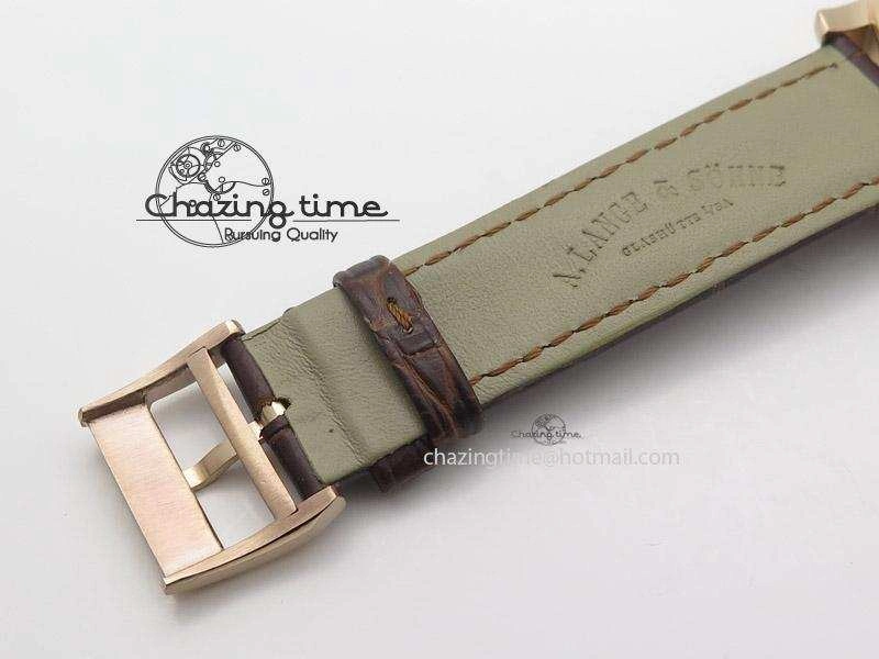 Anniversary Langematik MK Best Edition RG White Dial Sec@6 On Brown Leather Strap A88275