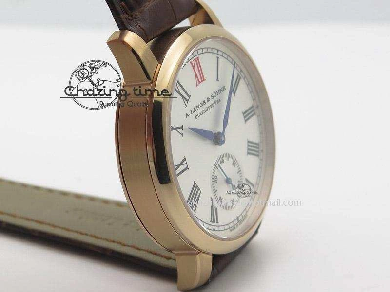 Anniversary Langematik MK Best Edition RG White Dial Sec@6 On Brown Leather Strap A88275