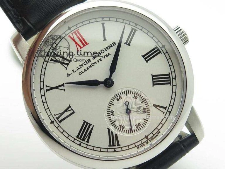 Anniversary Langematik MK Best Edition SS White Dial Sec@6 On Black Leather Strap A88275