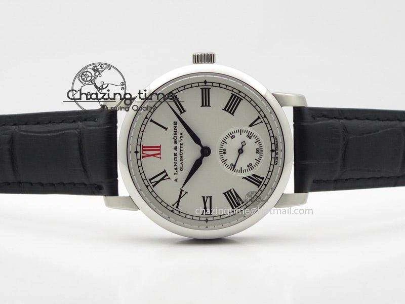 Anniversary Langematik MK Best Edition SS White Dial Sec@6 On Black Leather Strap A88275