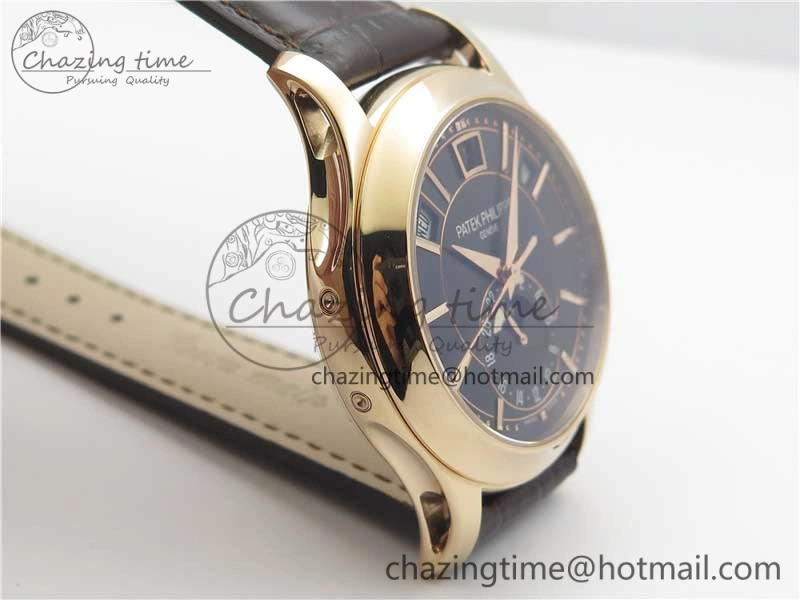 Annual Calendar Complications 5205R RG GRF Best Edition Black dial on Brown leather strap A324