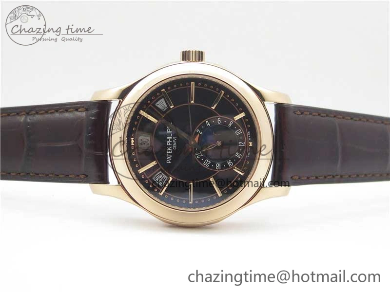 Annual Calendar Complications 5205R RG GRF Best Edition Black dial on Brown leather strap A324