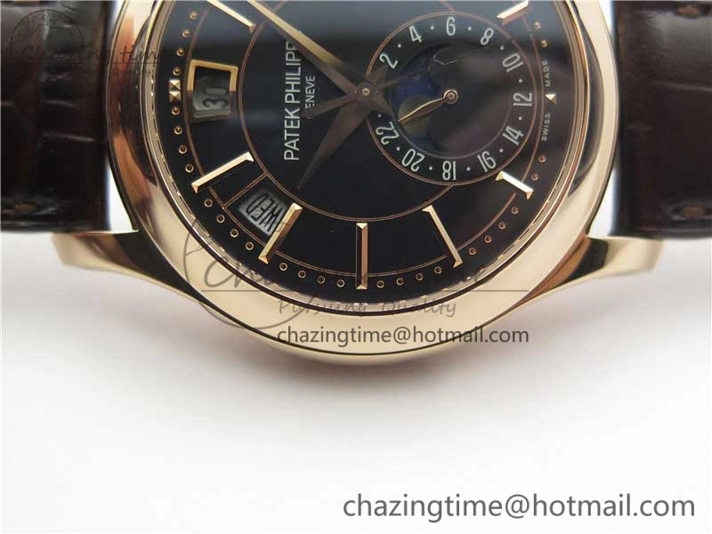 Annual Calendar Complications 5205R RG GRF Best Edition Black dial on Brown leather strap A324