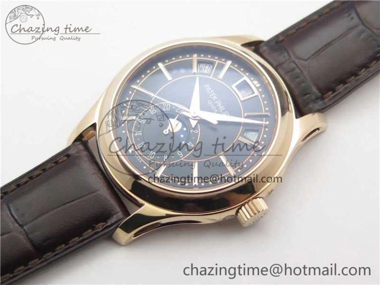 Annual Calendar Complications 5205R RG GRF Best Edition Black dial on Brown leather strap A324