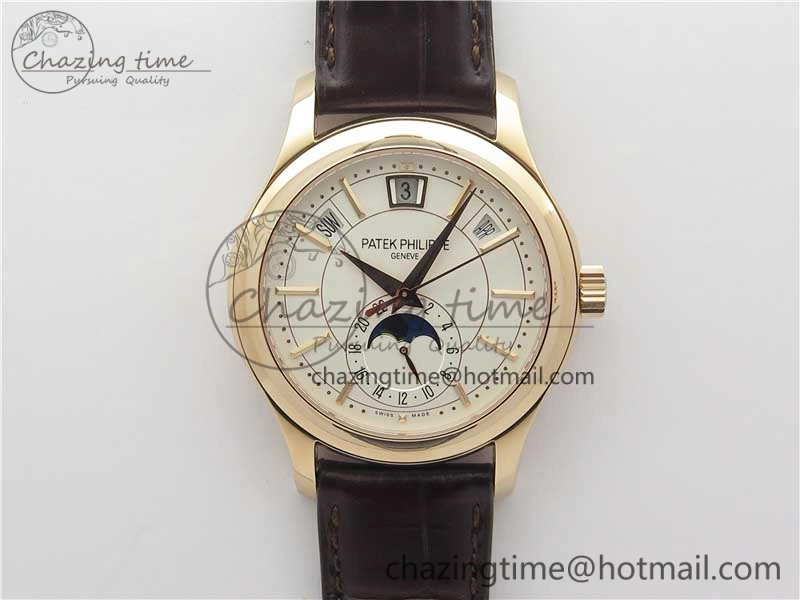 Annual Calendar Complications 5205R RG GRF Best Edition White dial on Brown leather strap A324