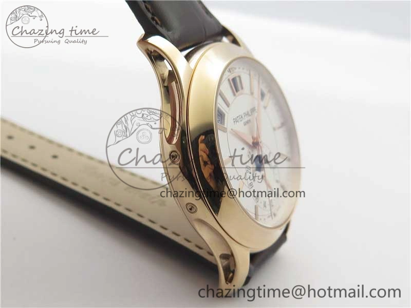 Annual Calendar Complications 5205R RG GRF Best Edition White dial on Brown leather strap A324