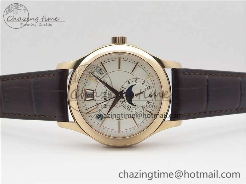 Annual Calendar Complications 5205R RG GRF Best Edition White dial on Brown leather strap A324