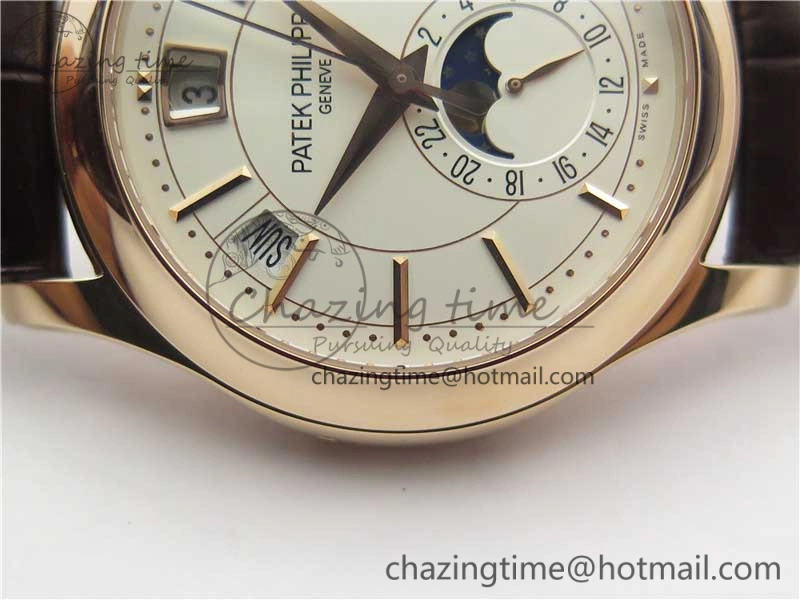 Annual Calendar Complications 5205R RG GRF Best Edition White dial on Brown leather strap A324
