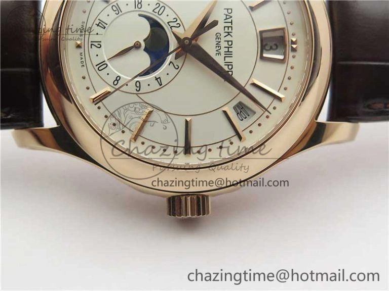 Annual Calendar Complications 5205R RG GRF Best Edition White dial on Brown leather strap A324