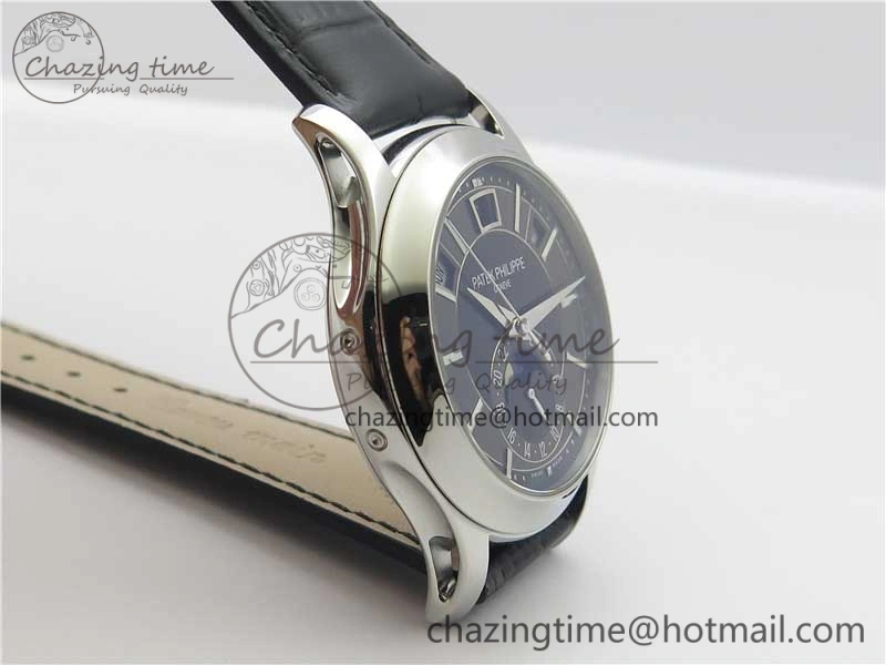 Annual Calendar Complications 5205R SS GRF Best Edition Black Dial on Black leather strap A324