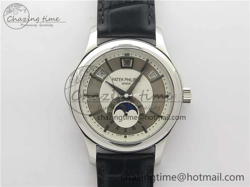Annual Calendar Complications 5205R SS GRF Best Edition White dial on Black leather strap A324
