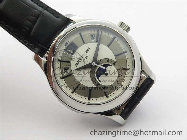 Annual Calendar Complications 5205R SS GRF Best Edition White dial on Black leather strap A324