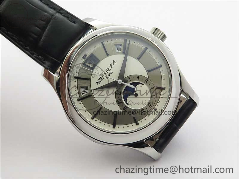 Annual Calendar Complications 5205R SS GRF Best Edition White dial on Black leather strap A324