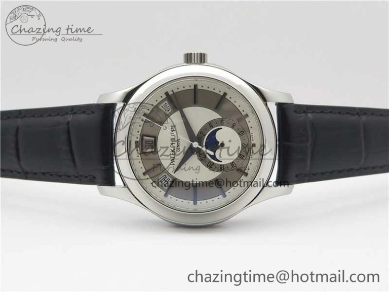 Annual Calendar Complications 5205R SS GRF Best Edition White dial on Black leather strap A324