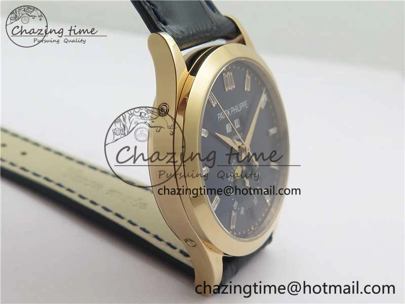 Annual Calendar Complications 5396 RG GRF Best Edition Blue Dial T Crystal Markers on Leather Strap A324