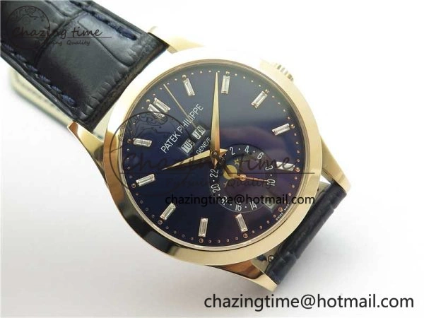 Annual Calendar Complications 5396 RG GRF Best Edition Blue Dial T Crystal Markers on Leather Strap A324