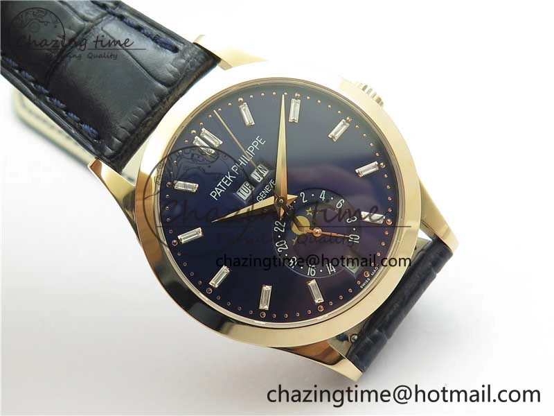 Annual Calendar Complications 5396 RG GRF Best Edition Blue Dial T Crystal Markers on Leather Strap A324