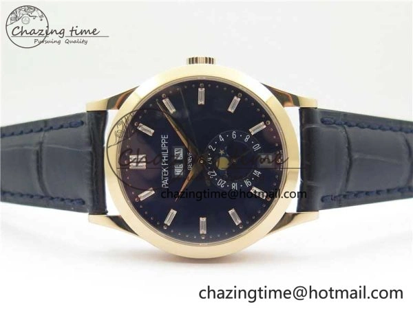 Annual Calendar Complications 5396 RG GRF Best Edition Blue Dial T Crystal Markers on Leather Strap A324