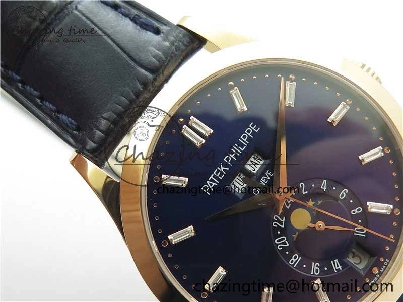Annual Calendar Complications 5396 RG GRF Best Edition Blue Dial T Crystal Markers on Leather Strap A324