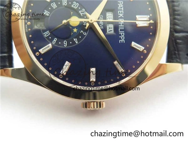 Annual Calendar Complications 5396 RG GRF Best Edition Blue Dial T Crystal Markers on Leather Strap A324