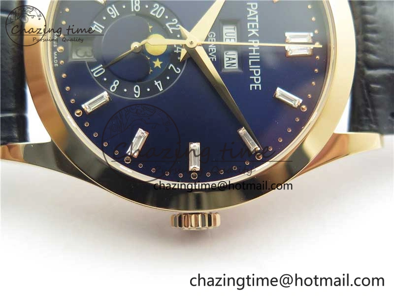 Annual Calendar Complications 5396 RG GRF Best Edition Blue Dial T Crystal Markers on Leather Strap A324