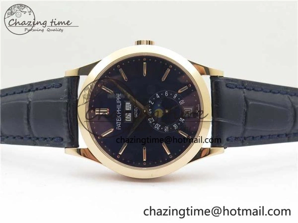 Annual Calendar Complications 5396 RG GRF Best Edition Blue Dial on Leather Strap A324